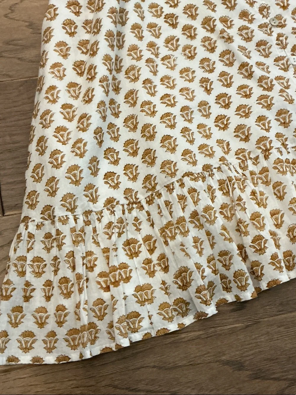 Cleobella Tillie Mini Dress in the Honey Mix Print colorway M Organic Cotton - Picture 6 of 13
